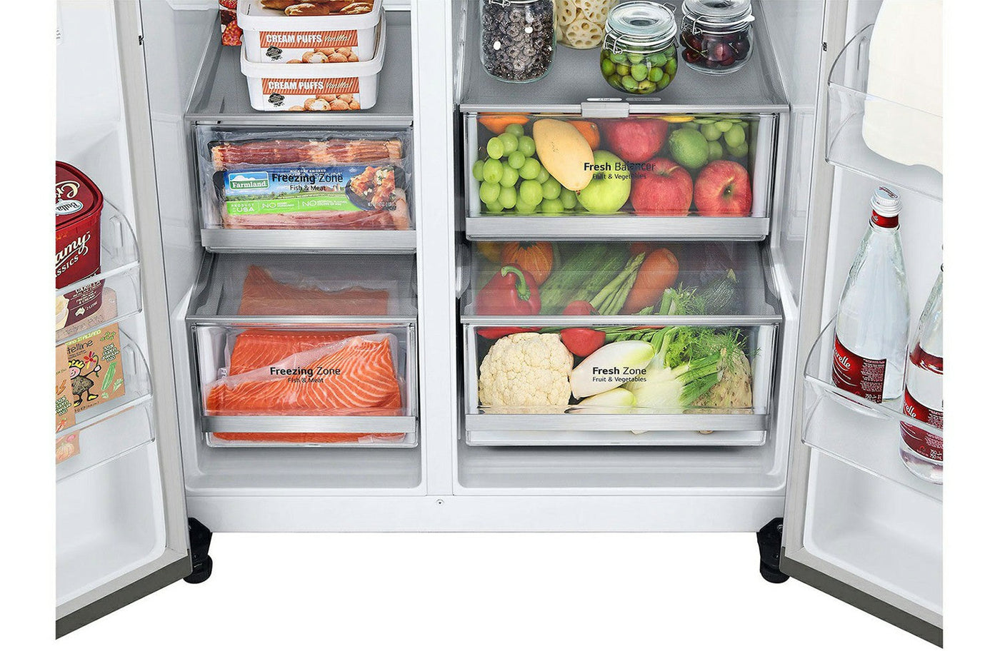 LG Freestanding American Fridge Freezer | GSGV81PYLL