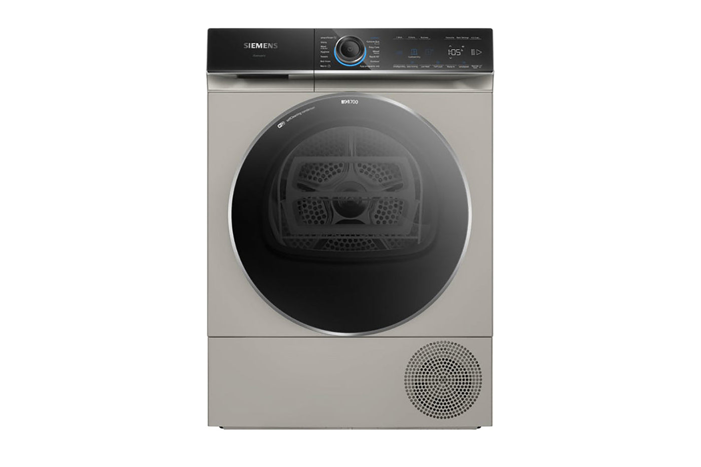 Siemens iQ700 9kg Freestanding Heat Pump Tumble Dryer | WQ46B2CXGB | Silver Inox