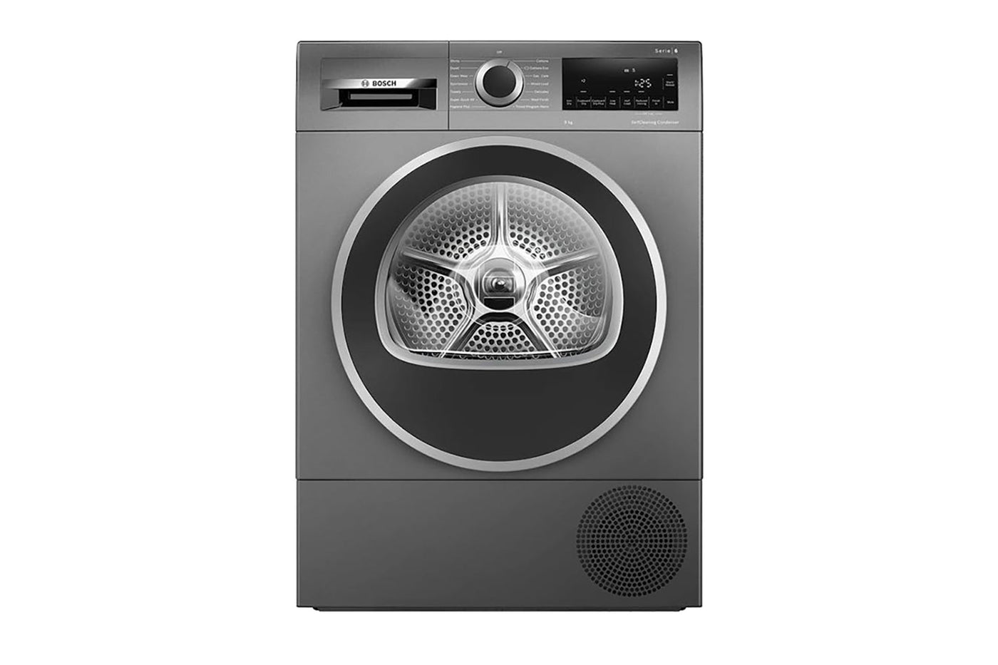 Bosch Series 6 9kg Freestanding Heat Pump Tumble Dryer | WQG245R9GB | Cast Iron Grey