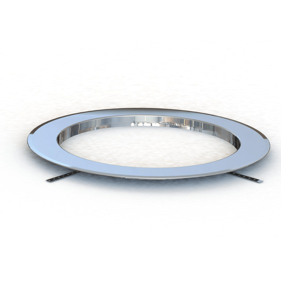 Helo Electric Sauna Heater Integration Collar - Round Chrome Steel