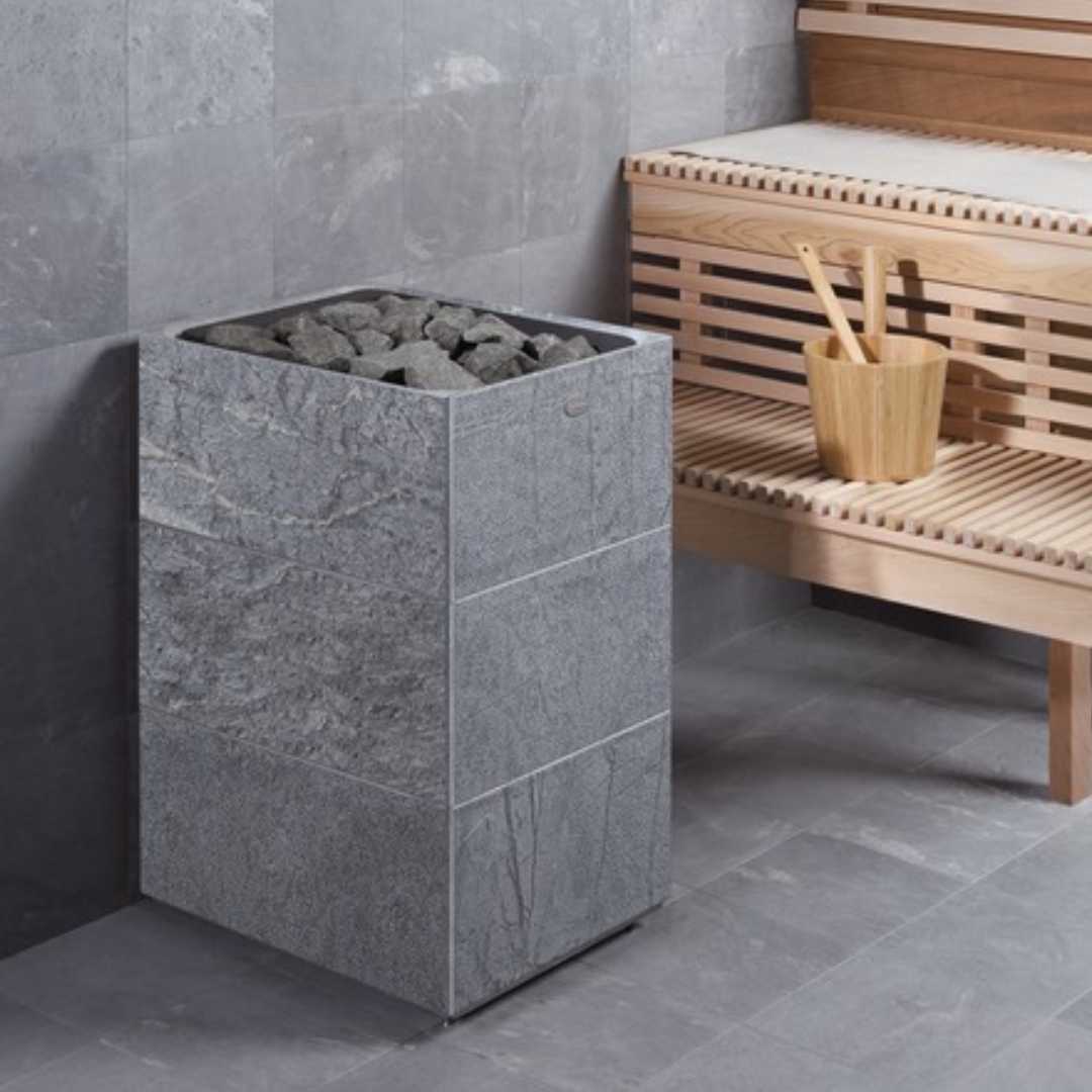 Tulikivi Kinos Brushed Wood Burning Sauna Heater